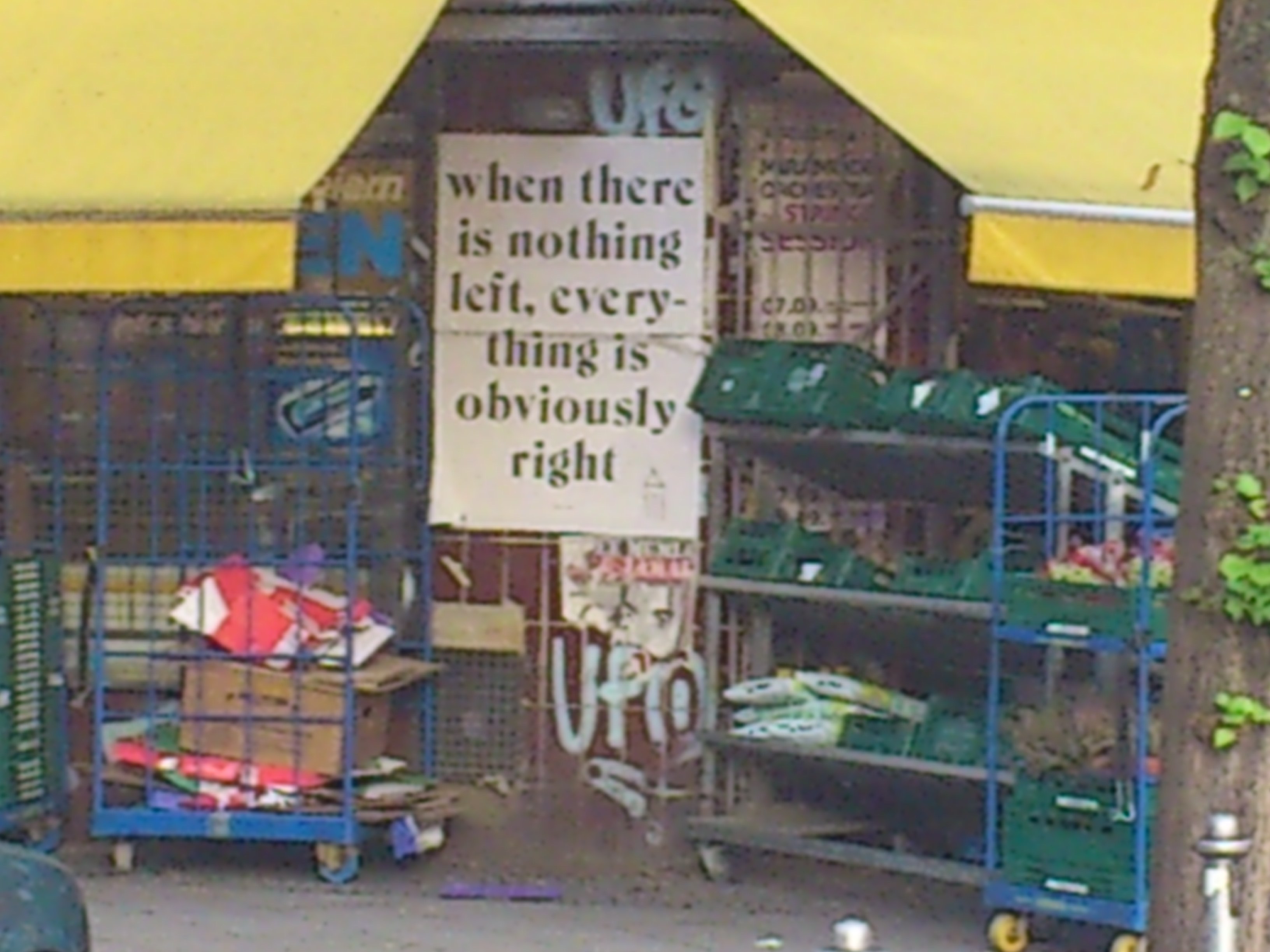 When there is nothing left, everything is obviously right